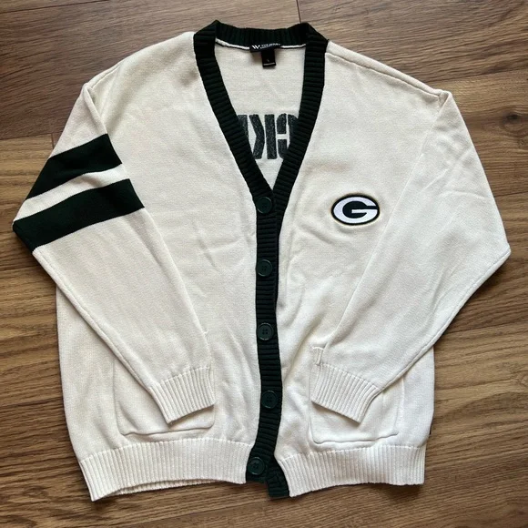 Green Bay Packers Wild Collective Women’s Vintage Cardigan - Picture 1 of 8